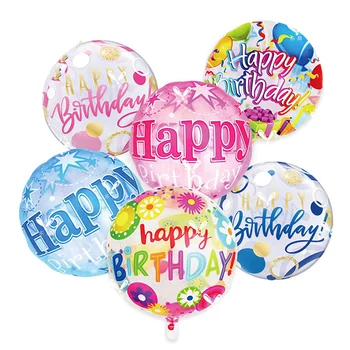 18 hüvelyk 1db átlátszó alumínium film léggömbök labda ajándék csillag torta boldog születésnapot gyerek fiú lány party dekoráció
