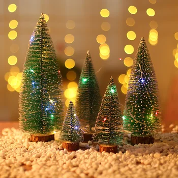 Kis mini karácsonyfa irodai ablak asztali dekoráció Karácsonyi ajándék Karácsonyi díszek fenyőfa