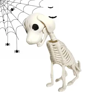 Kutya Halloween csontváz Kísérteties csontváz kutya szobor Reális hatás Trükkös asztal Halloween dekoráció otthoni nappalihoz