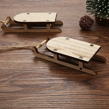 Kreatív praktikus karácsonyi szán Mini szánok függő dekorációhoz Karácsonyi fa mini szánok asztali szánok
