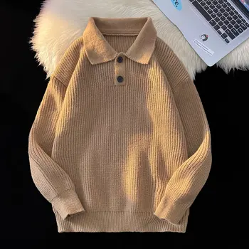 Párok Népszerű vadonatúj pulóver Egyrészes POLO nyakú temperamentum Trend pulóver pulóver hosszú ujjú divatban.
