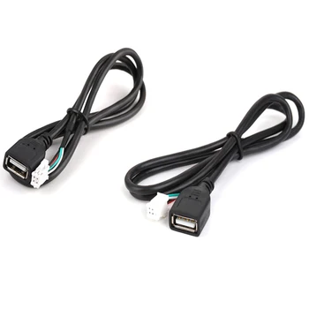  autós USB kábel adapter hosszabbító kábel adapter 4Pin 6PIN autórádióhoz Sztereó automatikus tartozékok