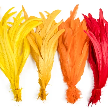 50/100db/lot színes csirketollfarok festett 25-30CM Marabou tollas rojt / medál / szalag / fejdísz / álomfogó dekorációk