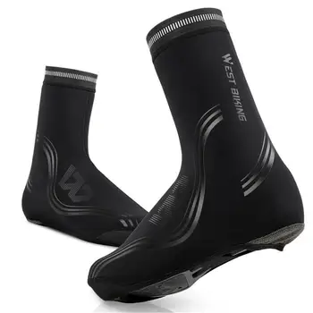Téli vízálló kerékpáros cipőfedő fényvisszaverő szélálló, csúszásmentes cipzáras felsőcipő gyapjúbéléssel Esőcipő védő