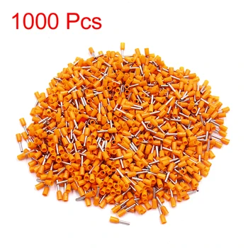 Uxcell 1000db AWG18 1mm2 autóipari szigetelt zsinórvég sorkapocs hüvelyek narancssárga
