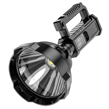 Lámpa kültéri LED hordozható zseblámpatartó lámpa Nagy teljesítményű vízálló USB újratölthető erős fényszóró