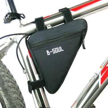 MTB váz táska Első cső keret Kormány Vízálló kerékpáros táskák Háromszög tasak tartó Mountain Bike szerszám tasak Kültéri