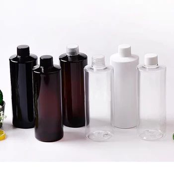 15db 400ml üres fehér fekete PET palack műanyag csavaros kupakkal Kozmetikai folyékony szappantartály samponos üveg illóolaj