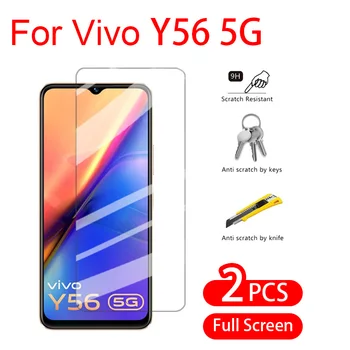 Vivo Y56 Y02A Y100A Y11 Y100 edzett üveg képernyővédő fólia elülső Flim Clear HD Flim Y100A Y02A Y11 Y100 Y56 készülékhez