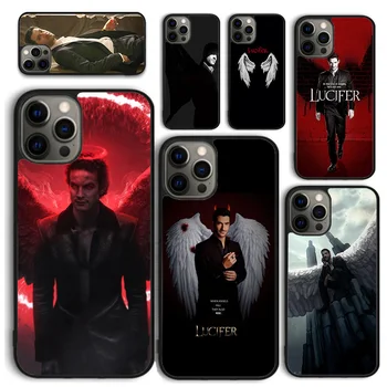 Amerikai TV Lucifer Angel telefontok iPhone 15-höz 14 12 13 mini 6 7 8 PLUS X XS XR 11 PRO MAX SE 2020 hátlap Fundas Shell