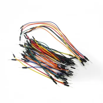 65db / tétel Intelligens elektronika ugróhuzal kábel apa - férfi rugalmas áthidaló vezetékek az Arduino kenyérdeszka DIY kezdőkészlethez