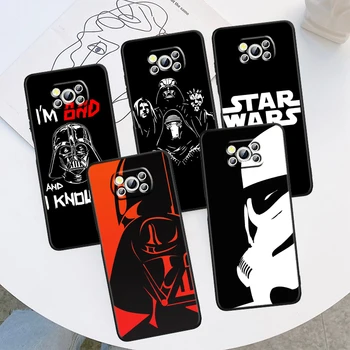 Star Wars Jedi Art Disney telefontok Xiaomi Mi Poco X5 X4 X3 M5 M5S M4 M3 F5 F4 F3 F2 C40 Pro GT NFC 5G fekete tok