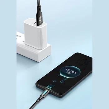 Dropship 240W 1.6 / 3.3ft USB C kábel Gyors kopásálló kábel LED kijelzővel mobiltelefonhoz