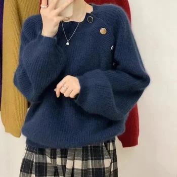 2023 Milk Style Wear gyengéd puha ragacsos pulóver nőknek Kora tavasz ősz Kiváló minőségű japán lusta őszi és téli kabát