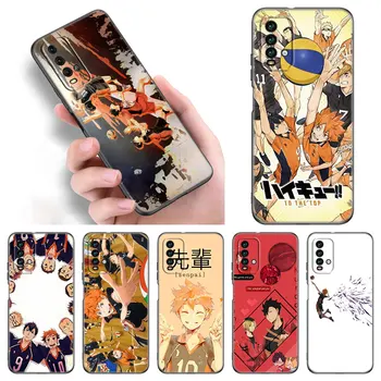 Anime röplabda telefontok Xiaomi Redmi Note 11 10 9 8 Pro 11T 5G 10T 10S 9S 9T 9T 9i 9C 9A 8T puha TPU fekete tok Funda