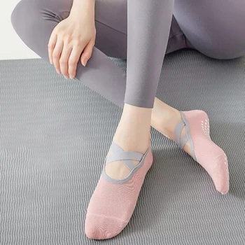 Jóga zokni női pamut professzionális csúszásmentes szilikon beltéri fitnesz tánc Kezdők Pilates Sport zokni 2023