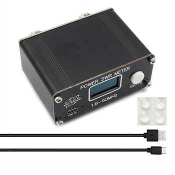 1Set QRP 150W SWR HF Rövidhullámú állóhullám-mérő SWR/teljesítménymérő fekete 1.6-50Mhz