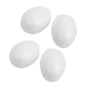 40 Hungarocell tojás 6 cm-es fehér húsvéti tojás dekoratív tojás festéshez vagy ragasztáshoz