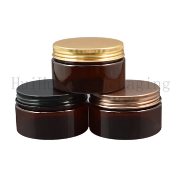 30db 100g üres barna kozmetikai krém műanyag arcedények tartályok bőrápoló csomagolás kozmetikai tartályok barna kézi ón üveg