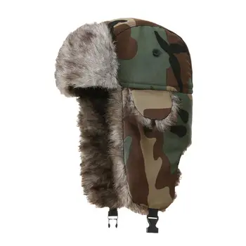 Trapper vadászkalap női téli sapkák Camo Trapper sapkák síeléshez Elasztikus pilóta meleg kalap Lélegző fülvédő téli kalap
