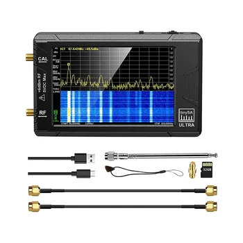 TinySA ULTRA spektrumanalizátorhoz + 32GB kártya 4 hüvelykes kijelző 100KHz - 5,3 GHz-es jelgenerátor hálózati belső LAN teszter