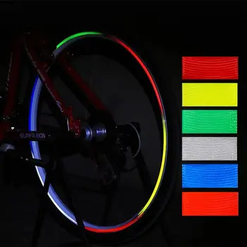 Világító kerékpár fényvisszaverő matrica Karcmentes öntapadó kerékpár ragasztószalag Kerékagy kerékpár figyelmeztető dekoráció motorkerékpár