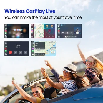 CarlinKit vezeték nélküli Android Auto adapter , támogatja a vezeték nélküli CarPlay hardverkulcsot, vezetékes Apple és Android képernyőtükrözést