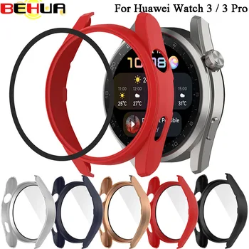 BEHUA védőtok Huawei Watch 3-hoz 3 Pro védőtok edzett üvegképernyővel Film lökhárító kiegészítők lefedettsége