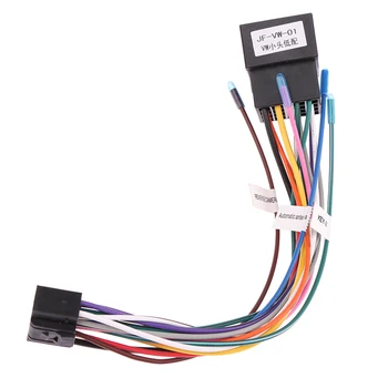 ABS univerzális férfi-anya csatlakozó kábelköteg a Pioneer AEG Audiovox autórádió 16 tűs ISO adapteréhez