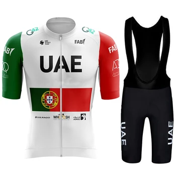 Egyesült Arab Emírségek kerékpáros rövidnadrág férfi mez szettek nyári kerékpár férfi blúz sport szett ing ruházat lézervágott Mtb férfi ruha nadrág gél készlet