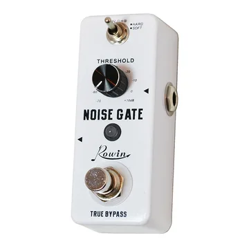 Guitar Noise Gate pedál by Rowin 2 zajcsökkentési mód Kompakt és helytakarékos kialakítás Tartós cinkötvözet