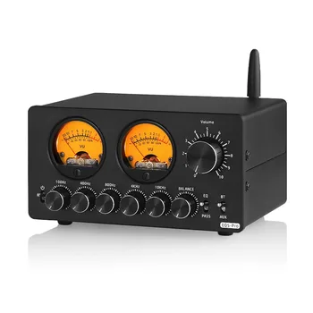 EQ5 PRO Mini 5 sávos EQ hangszínszabályzó Bluetooth vevővel 3,5 mm-es AUX sztereó audio bypass egyensúly előerősítő JE mérővel