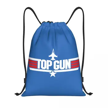 Maverick Film Top Gun húzózsinóros táskák Női Férfi Hordozható edzőterem Sport zsákcsomag Bevásárló tároló hátizsákok
