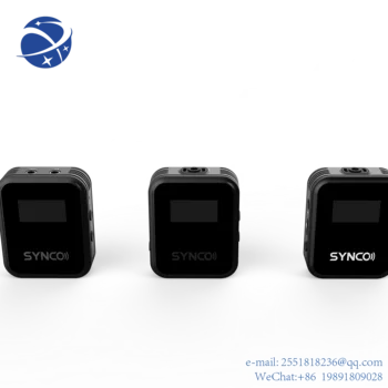 YYHC G2(A2) 2.4G vezeték nélküli Lavalier mikrofonrendszer 2TX+1RX hajtókás mikrofon videotartalomhoz/híradáshoz/élő közvetítéshez/tanításhoz