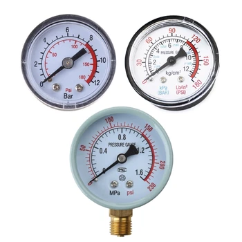 Nyomásmérő kettős skálájú vízszintes/függőleges légkompresszor practihoz