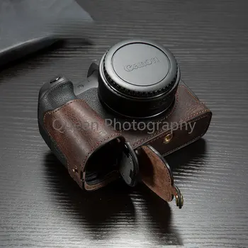 Valódi bőr EOS R fényképezőgép tok Canon eos r rp fényképezőgép bodysuit fogantyú fél táska рюкзак bolsas сумка heveder 카메라가방