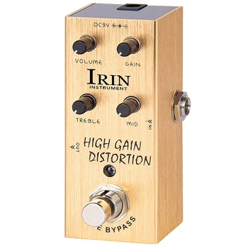 IRIN 1Set elektromos gitár High Gain Distortion effektor Chorus Professional Single Block Small Effector Csiszolt narancssárga