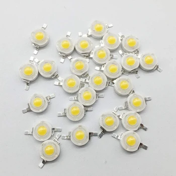 100Pcs LED gyöngyök természetes fehér LED fény 1W nagy teljesítményű lámpa chip 4000K LED chip