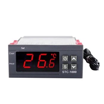 LED digitális hőmérséklet-szabályozó relé hőszabályozó termosztát STC-1000 AC 110-220V 10A fűtéshez fagyasztó hűtőszekrény
