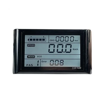 Ebike SW900 LCD kijelző vezérlése Elektromos kerékpár sebességmérő Vízálló dugó Rögzítő műszer vezérlése / beállítása 24-72V