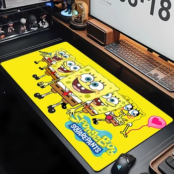 Anime Deskmat Mousepad Gamer asztali védő Mause szőnyegek XXL S-Spongyabob Nagy egérpad játék laptopok billentyűzet szőnyeg PC kiegészítők