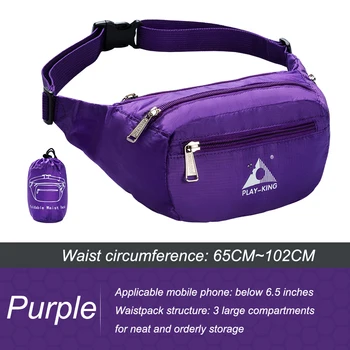 Sport deréktáska férfi női futó mobiltelefon táska fitneszhez ultrakönnyű hordozható összecsukható láthatatlan vízálló felszerelés táska