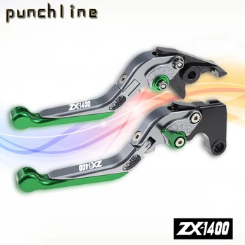Fit ZX1400-hoz 2006-2017 ZX 1400 ZX-1400 motorkerékpár CNC tartozékok Összecsukható kihúzható fék Tengelykapcsoló karok Állítható fogantyúkészlet