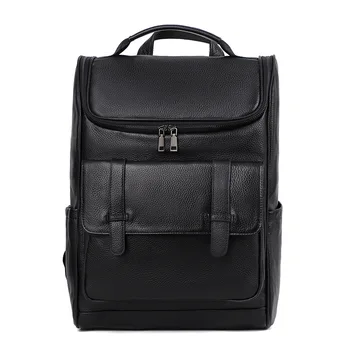 2024 Új üzletemberek hátizsák első rétegű marhabőr férfi táska Valódi bőr iskolatáska Nagy 15,6 hüvelykes laptop utazási hátizsák