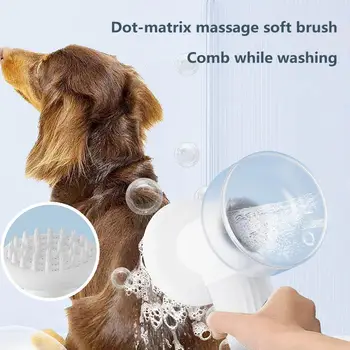 Könnyen használható kutyakozmetika eszköz Kisállat fürdőkefe Gyors nyugtató kisállat fürdetési élmény Automatikus habkefe habzó kutyáknak macskáknak