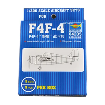 Trombitás 04205 1:200 méretarányú US F4F F4F-4 Wildcat vadászrepülőgép repülőgép-hordozóhoz Játék műanyag összeszerelési modell építőkészlet