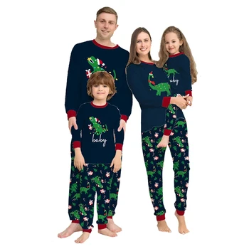 Családi passzoló karácsonyi pizsama szett 2023 Karácsony Apa Anya Lánya Családi megjelenésű ruhák Felnőtt Gyerekek Hálóruha Pizsama ruhák