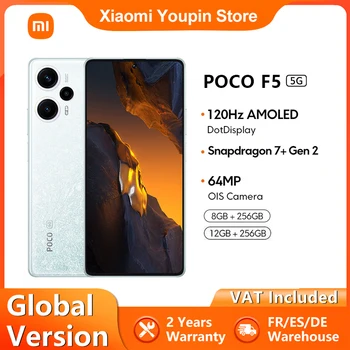 globális verzió POCO F5 5G 8GB 256GB Snapdragon 7+ Gen 2 6.67'' 120Hz AMOLED kijelző 64MP hármas kamera NFC 67W turbótöltés