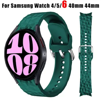 gyémánt mintás szíj Samsung Watch 6/5/4 40mm 44mm sáv No Gap hivatalos karkötő Correa Galaxy Watch 6 Classic 43 47mm