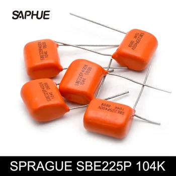 10db narancssárga hangkondenzátor SBE 225P 104K 0.1UF 400V elektromos gitárhoz
